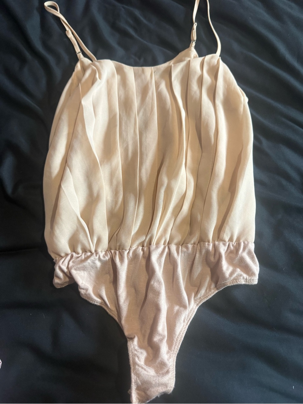 Love Culture Cream Plissé Bodysuit